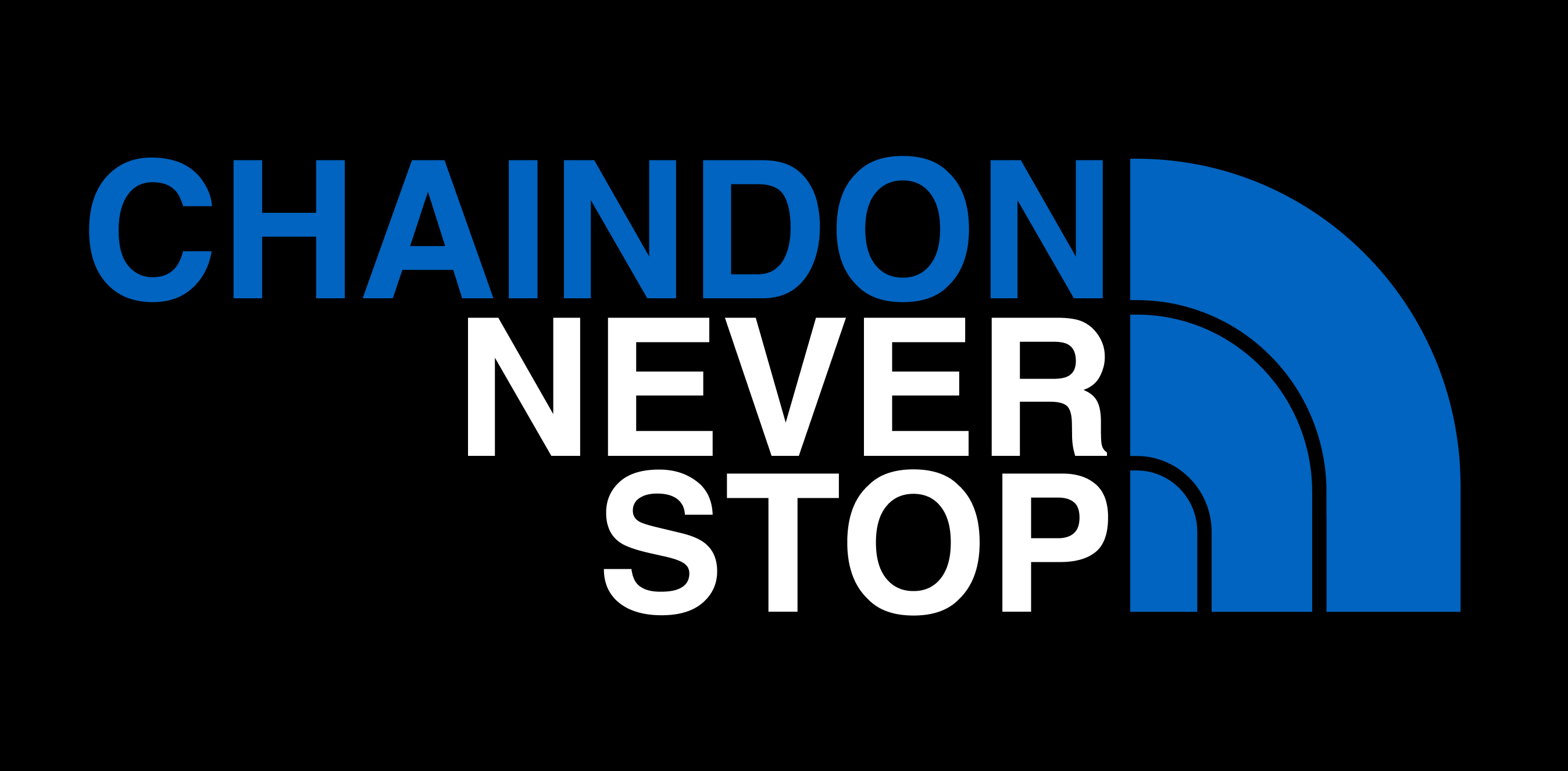 Logo Chaindon Never Stop bleu original
